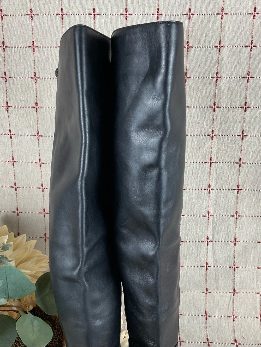 Vince Camuto “Karita” Over The Knee Riding Boots Women's Sz 5 Black Leather New
